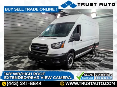 White 2020 Ford Transit T-250 Cargo 148''WB High Roof Extended Minivan/Van for sale in Sykesville, MD