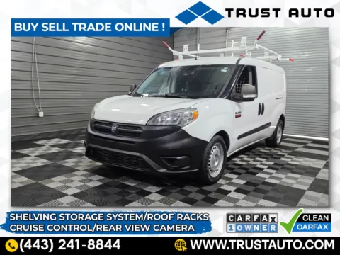 White 2018 Ram ProMaster City Tradesman Cargo Minivan/Van w/Shelving Storage System/Roof Racks for sale in Sykesville, MD
