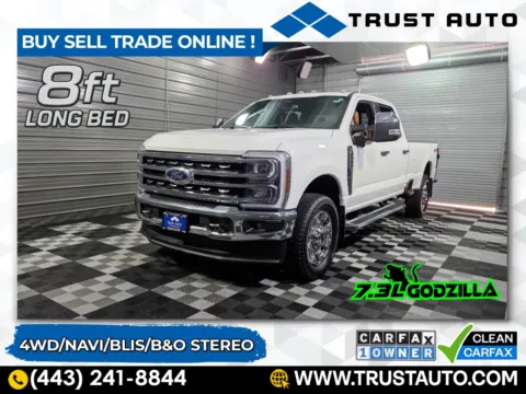 White 2024 Ford Super Duty F-350 SRW LARIAT 4WD Crew Cab 8ft Long Bed Pickup Truck for sale in Sykesville, MD