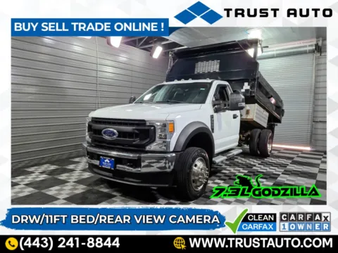 White 2020 Ford F-450 Super Duty XL 169'WB Regular Cab DRW Dump Bed Truck for sale in Sykesville, MD