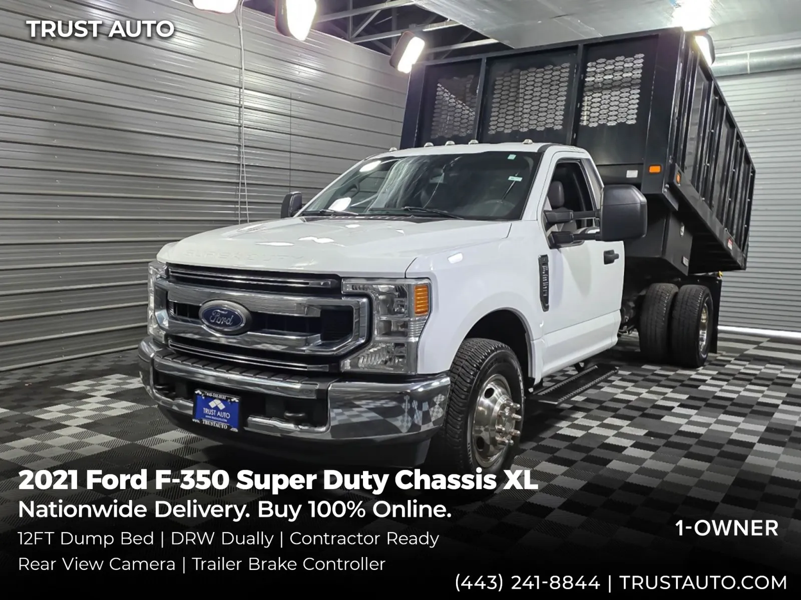 2021 Ford F-350 Super Duty Chassis XL 169''WB Regular Cab 12FT Dump Bed Truck for sale in Sykesville, MD