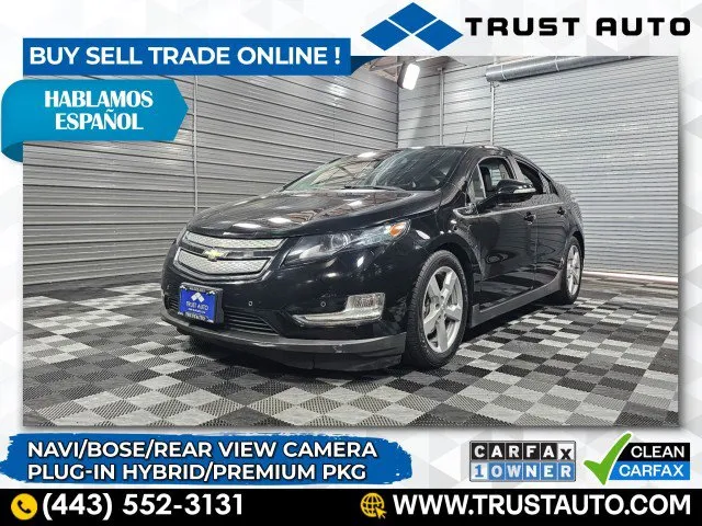 Black 2013 Chevrolet Volt Premium Plug-In Hybrid Hatchback for sale in Sykesville, MD