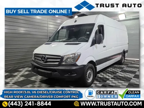 Black 2018 Mercedes-Benz Sprinter 2500 Cargo 170'' High Roof 3.0L V6 Diesel Minivan/Van for sale in Sykesville, MD