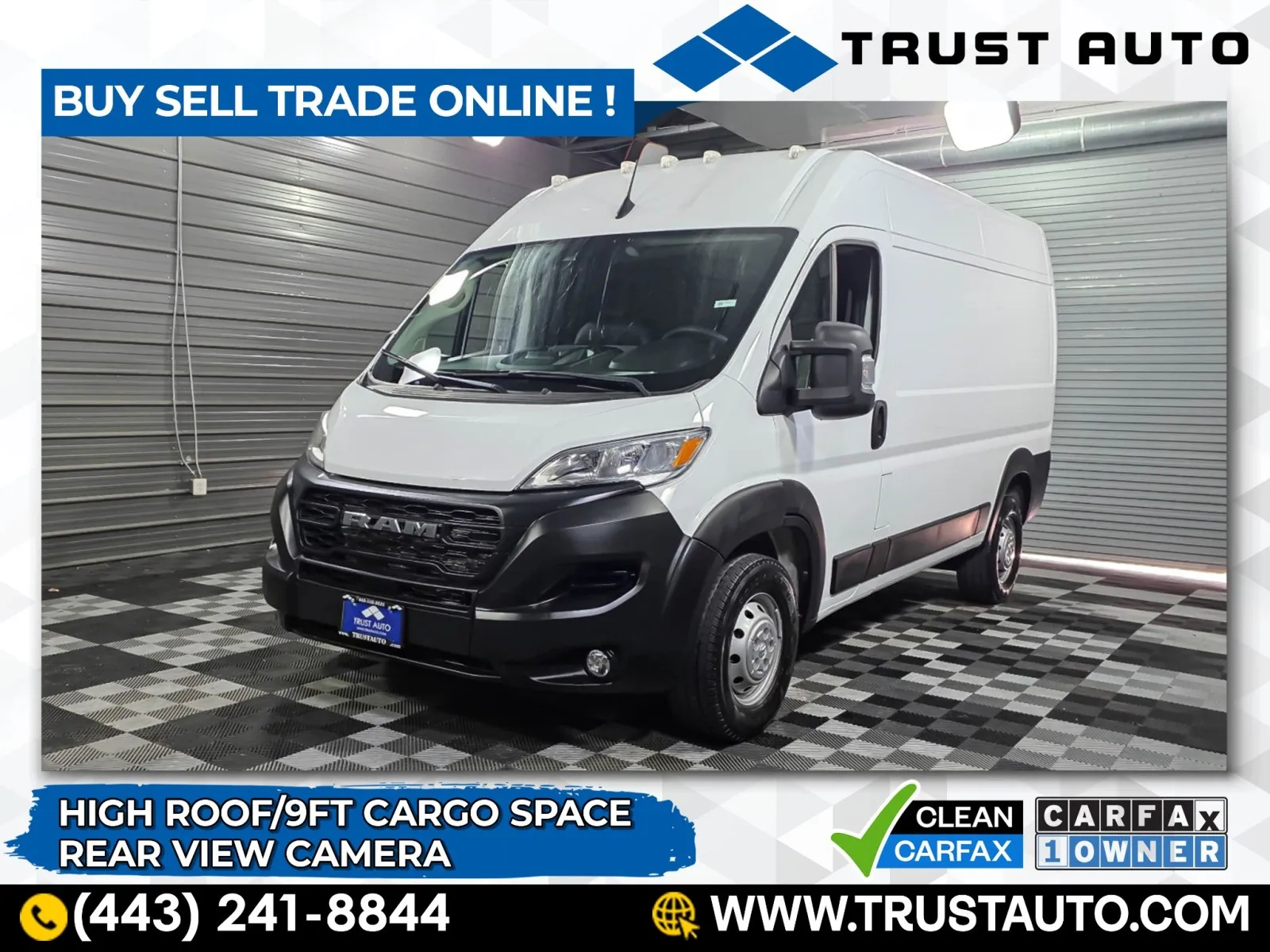 2023 Ram ProMaster 1500 Cargo 136''WB High Roof 9FT Minivan/Van for sale in Sykesville, MD