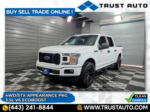 White 2020 Ford F-150 XL 4WD SuperCrew Pickup Truck w/STX Appearance Pkg for sale in Sykesville, MD