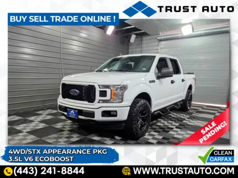 White 2020 Ford F-150 XL 4WD SuperCrew Pickup Truck w/STX Appearance Pkg for sale in Sykesville, MD