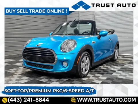 Blue 2017 MINI Cooper Sofr-Top Convertible w/Premium Pkg for sale in Sykesville, MD