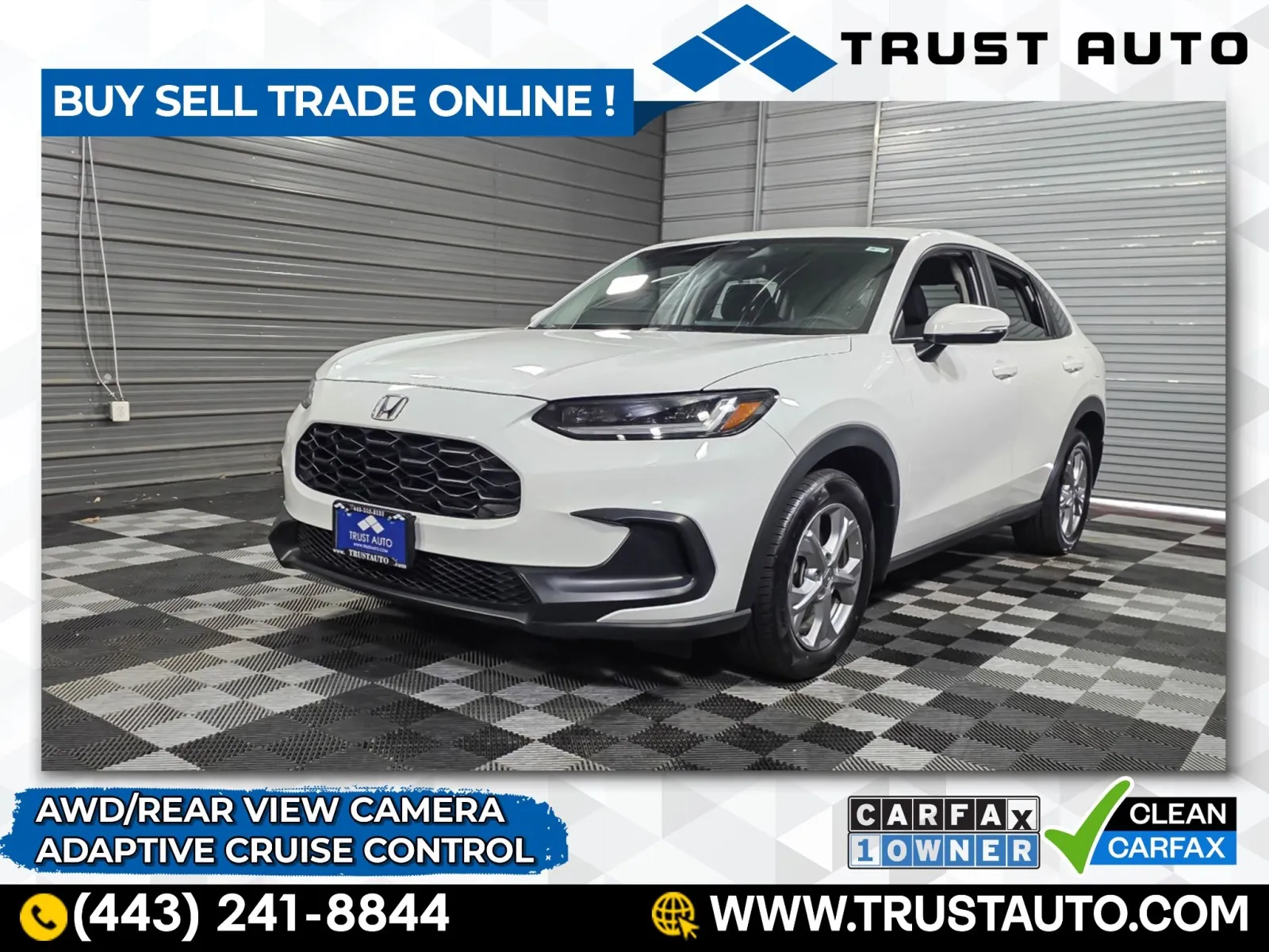 White 2024 Honda HR-V LX AWD SUV for sale in Sykesville, MD