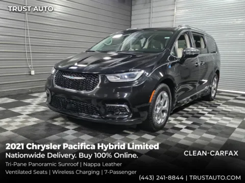 Black 2021 Chrysler Pacifica Hybrid Limited 7-Passenger Minivan/Van for sale in Sykesville, MD
