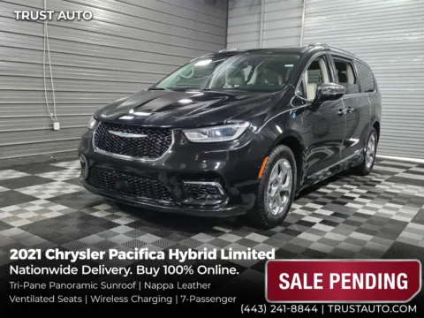 Black 2021 Chrysler Pacifica Hybrid Limited 7-Passenger Minivan/Van for sale in Sykesville, MD
