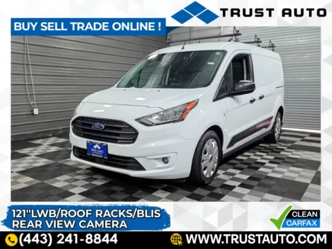 White 2020 Ford Transit Connect Cargo XLT 121''LWB Minivan/Van w/Roof Racks for sale in Sykesville, MD