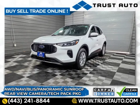 White 2024 Ford Escape Active AWD SUV w/Tech Pack Pkg for sale in Sykesville, MD