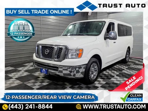 White 2018 Nissan NV3500 HD 12-Passenger SV V6 Minivan/Van for sale in Sykesville, MD