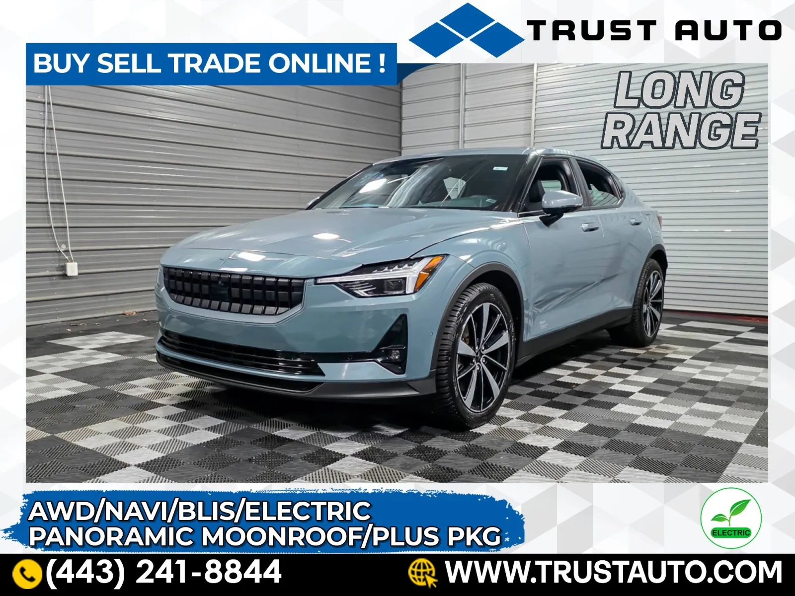 Gray 2022 Polestar 2 AWD Long Range Dual Motor Electric Hatchback for sale in Sykesville, MD