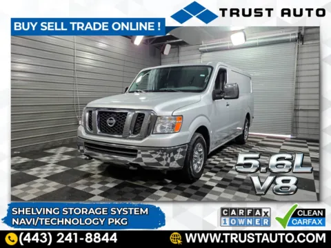 Silver 2017 Nissan NV3500 HD Cargo SL Standard Roof Minivan/Van w/Shelving Storage System for sale in Sykesville, MD