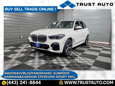 White 2020 BMW X5 xDrive40i AWD Luxury SUV w/M-Sport Pkg for sale in Sykesville, MD