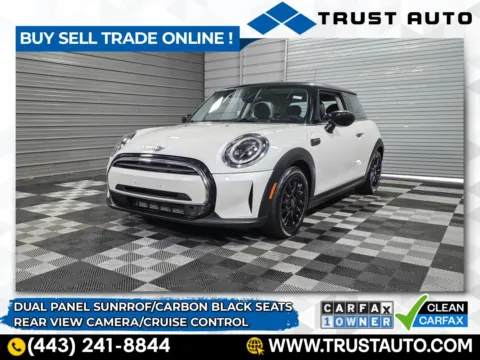 White 2023 MINI Cooper 2-Door Hatchback w/Signature Trim Cooper for sale in Sykesville, MD