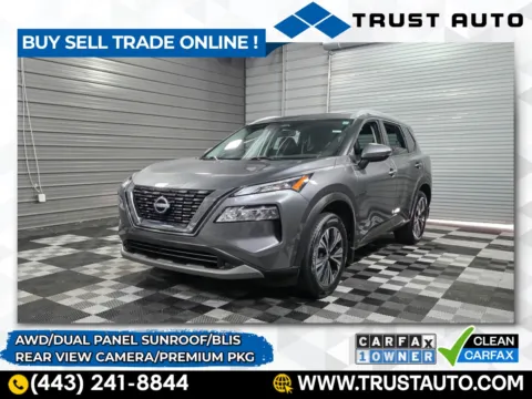 Gray 2022 Nissan Rogue SV AWD Luxury SUV for sale in Sykesville, MD
