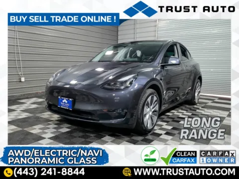 Silver 2024 Tesla Model Y Long Range AWD Electric SUV for sale in Sykesville, MD