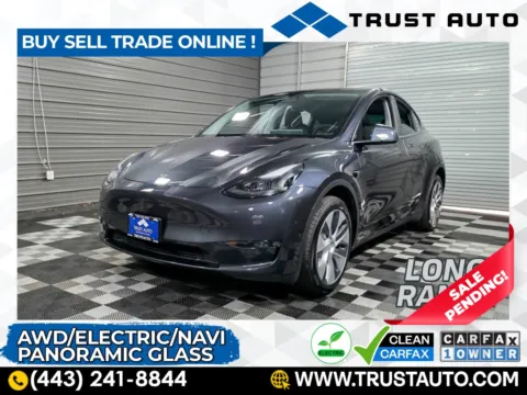 Silver 2024 Tesla Model Y Long Range AWD Electric SUV for sale in Sykesville, MD
