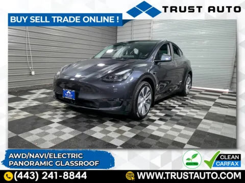 Gray 2024 Tesla Model Y Long Range AWD Electric SUV for sale in Sykesville, MD