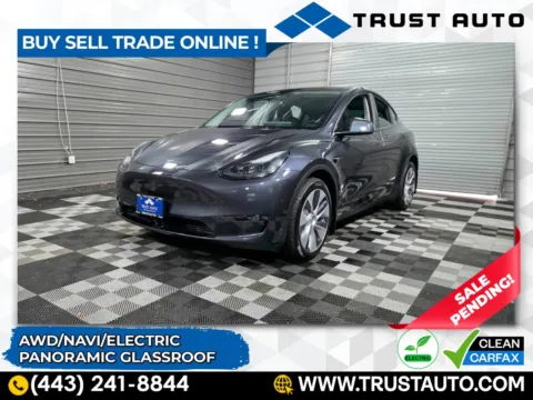 Gray 2024 Tesla Model Y Long Range AWD Electric SUV for sale in Sykesville, MD