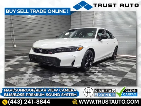 White 2026 Honda Civic Si 6-Speed Manual Sedan for sale in Sykesville, MD