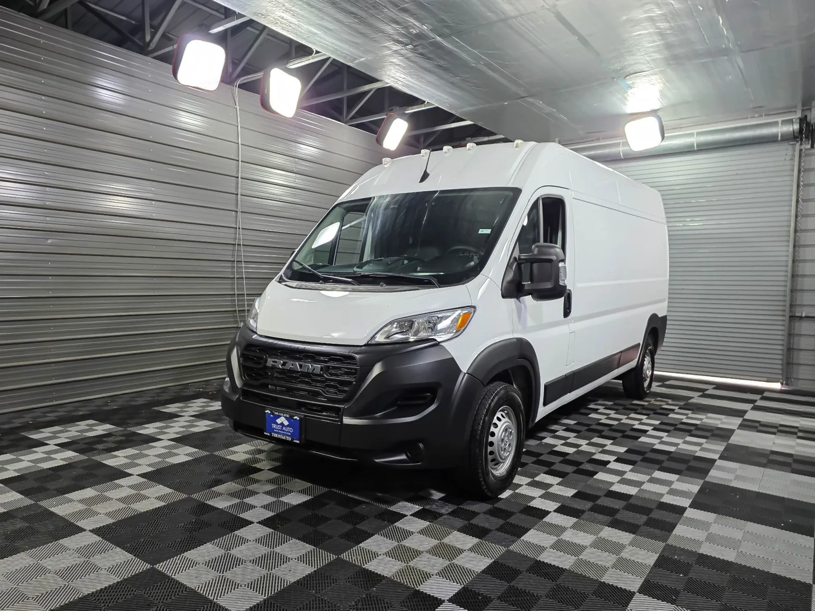White 2024 Ram ProMaster 2500 Cargo Tradesman 159''WB High Roof Minivan/Van w/Shelving Storage System for sale in Sykesville, MD