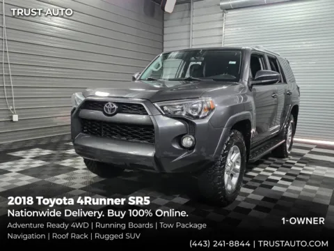 Gray 2018 Toyota 4Runner SR5 4WD SUV for sale in Sykesville, MD