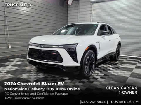 White 2024 Chevrolet Blazer EV RS AWD Electric SUV w/Confidence and Driver Confidence Pkg for sale in Sykesville, MD