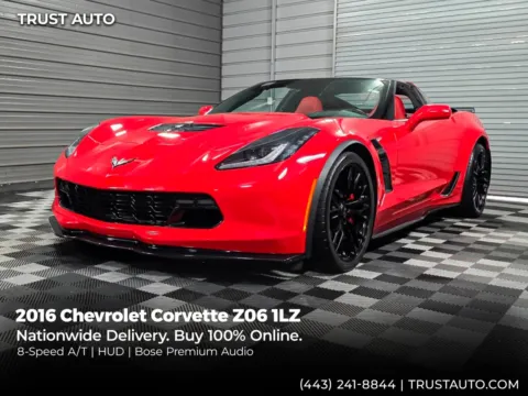 Red 2016 Chevrolet Corvette Z06 1LZ Luxury Coupe w/8-Speed Automatic for sale in Sykesville, MD
