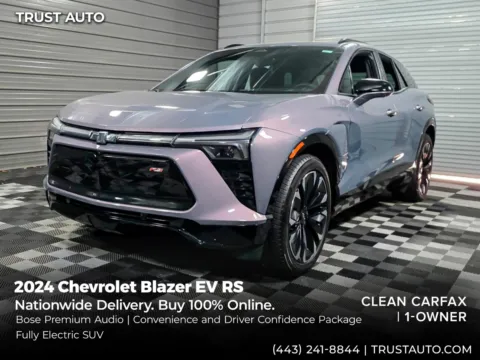 Gray 2024 Chevrolet Blazer EV RS Electric SUV w/Convenience and Driver Confidence Pkg for sale in Sykesville, MD