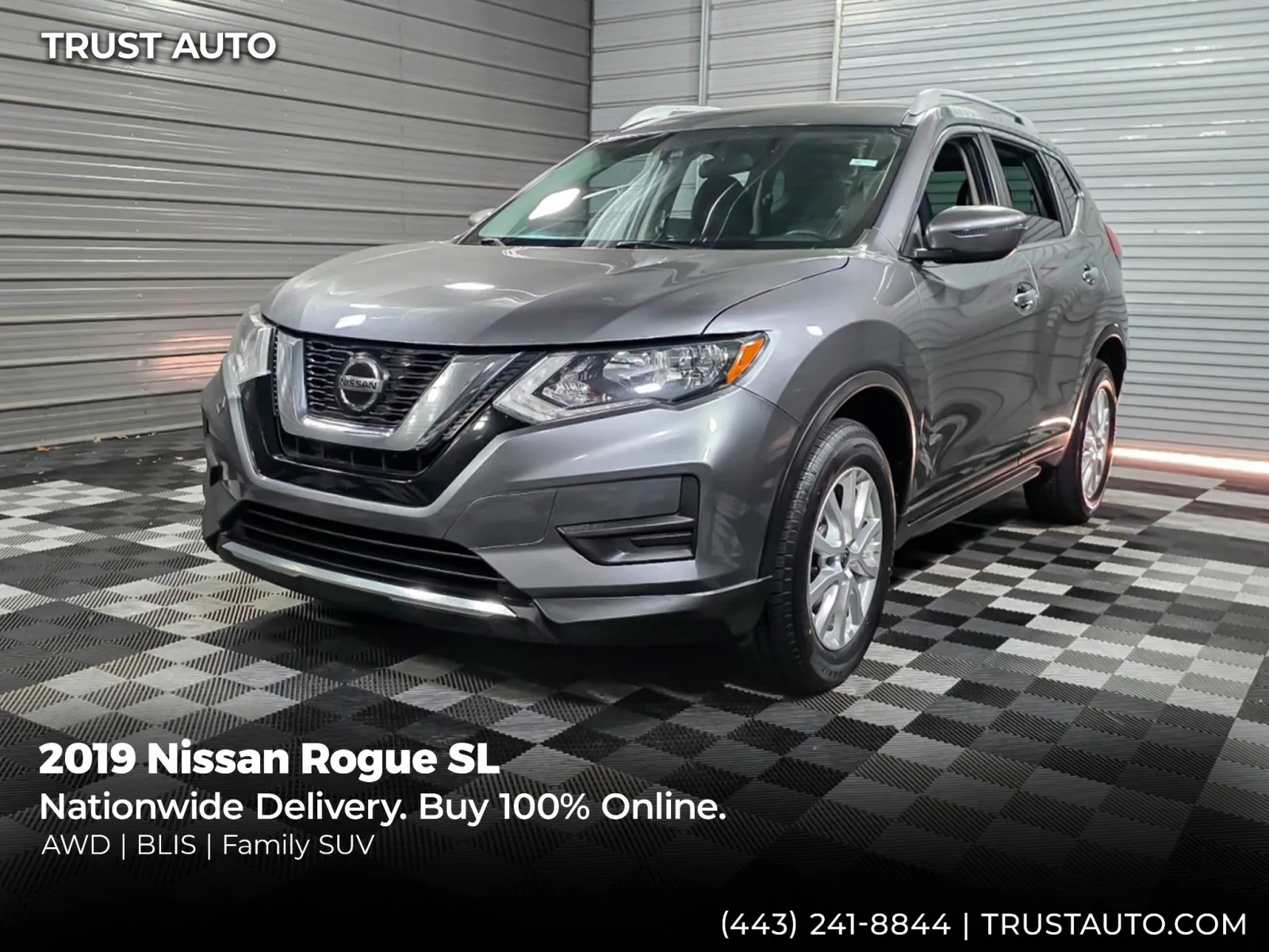 Gray 2019 Nissan Rogue SV AWD SUV for sale in Sykesville, MD