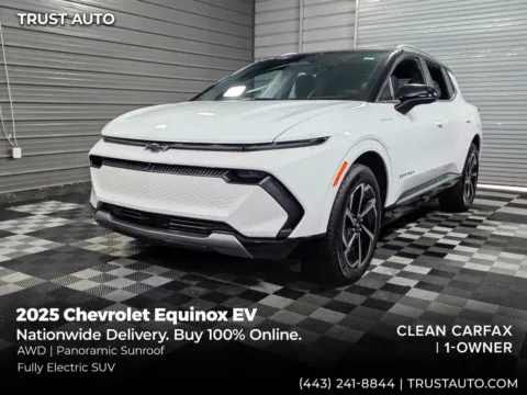 White 2025 Chevrolet Equinox EV LT2 Electric SUV w/PDE for sale in Sykesville, MD