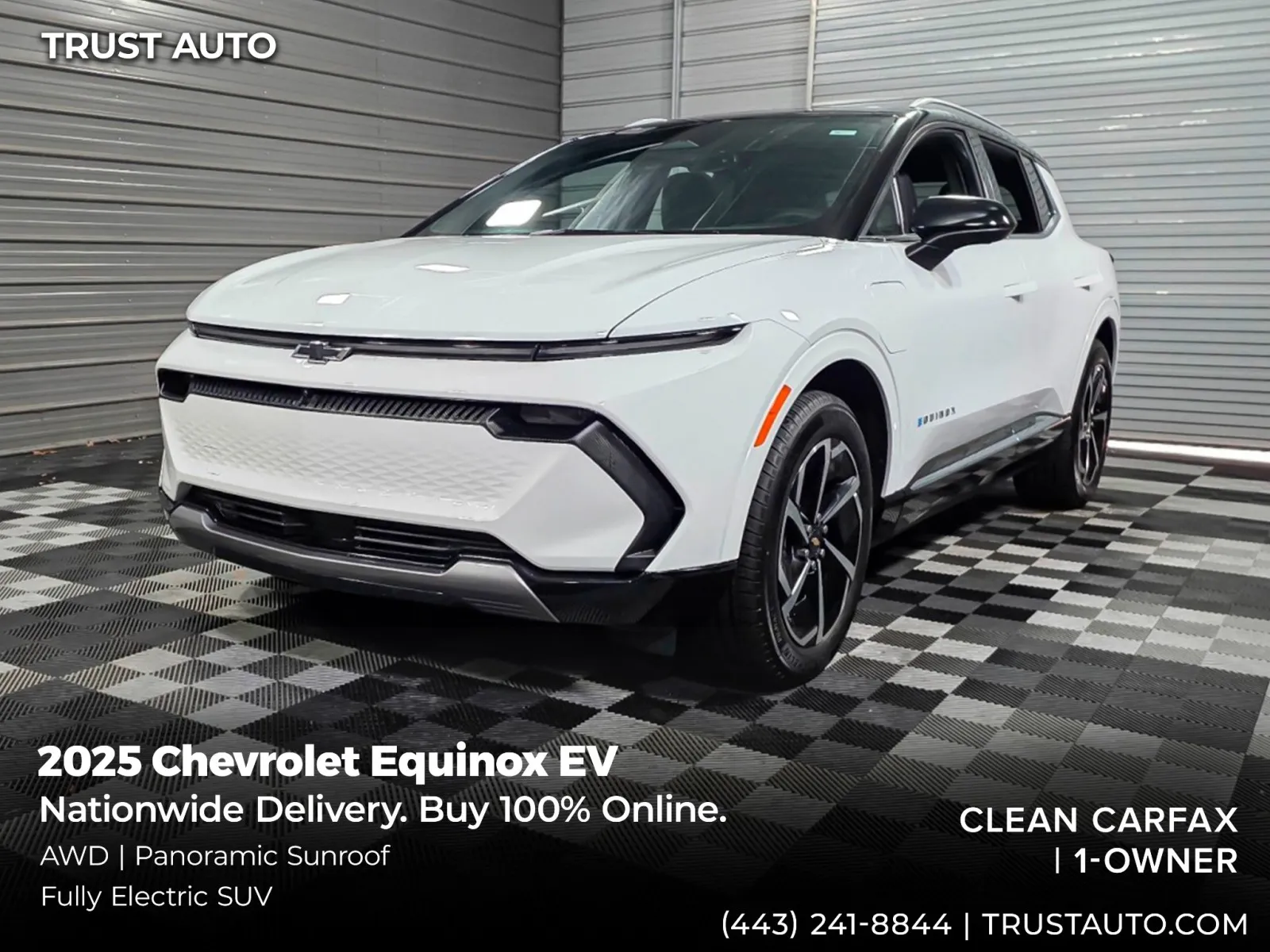 White 2025 Chevrolet Equinox EV LT2 AWD Electric SUV w/PDE for sale in Sykesville, MD