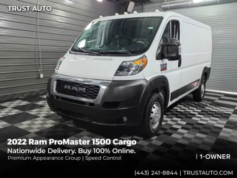 White 2022 Ram ProMaster 1500 Cargo 136'' WB Low Roof Minivan/Van for sale in Sykesville, MD