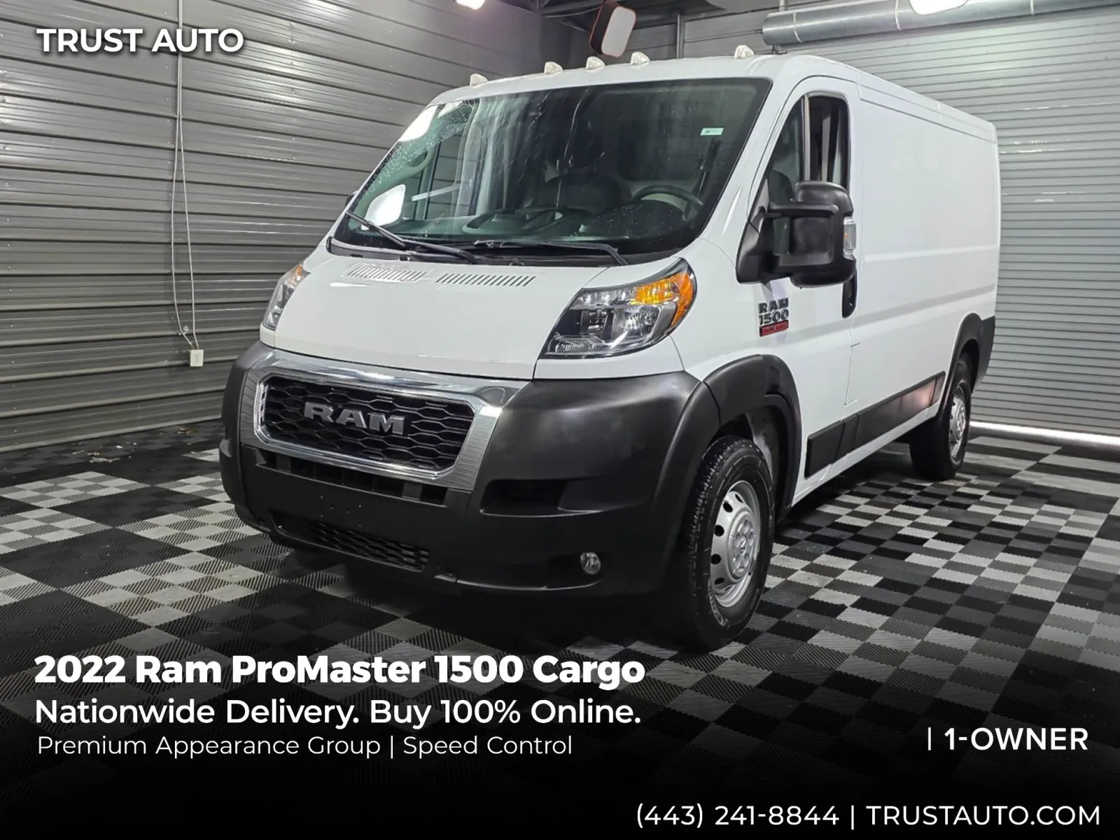 White 2022 Ram ProMaster 1500 Cargo 136'' WB Low Roof Minivan/Van for sale in Sykesville, MD