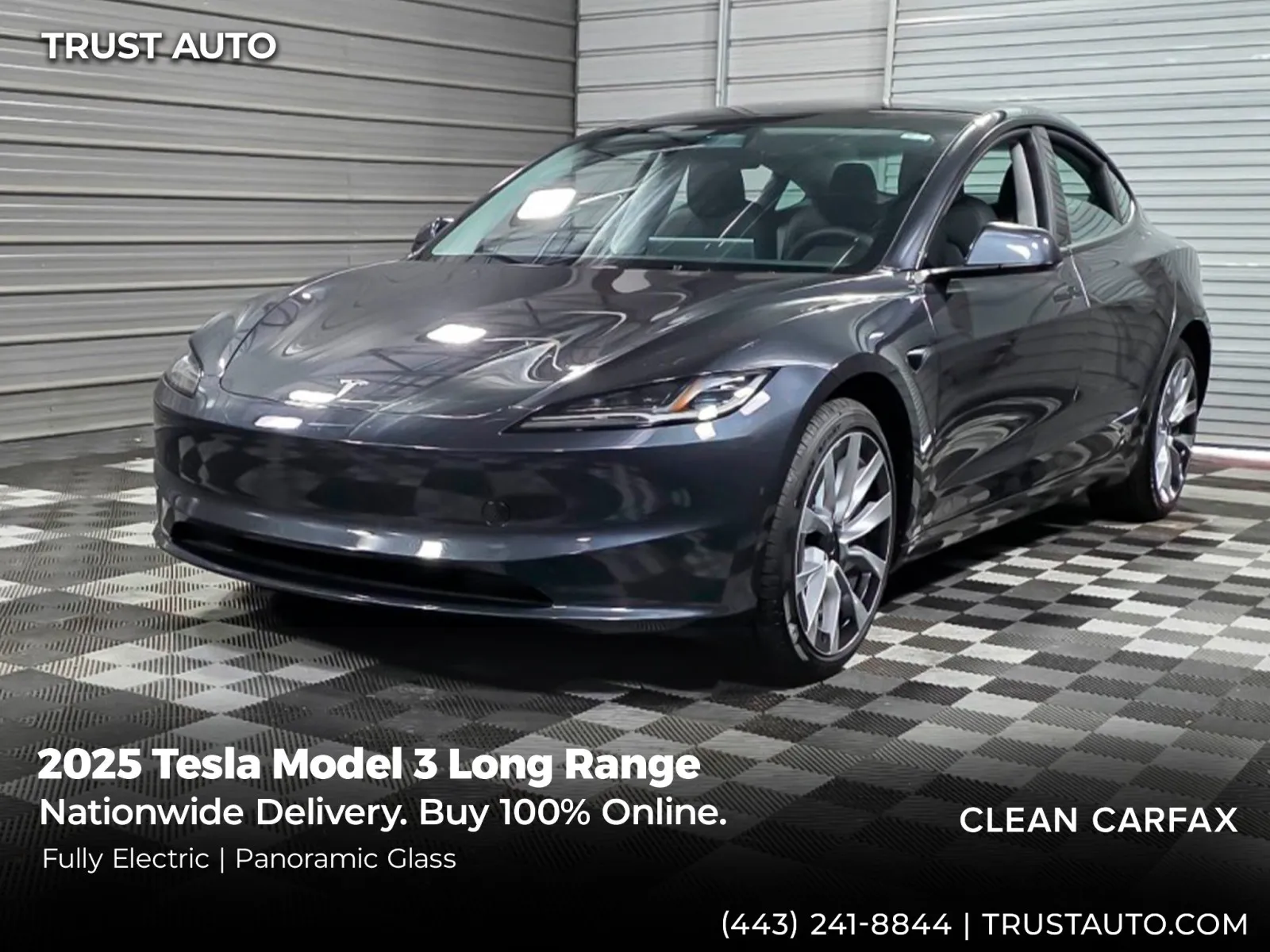 Gray 2025 Tesla Model 3 Long Range Electric Sedan w/Full Self-Driving Capability for sale in Sykesville, MD