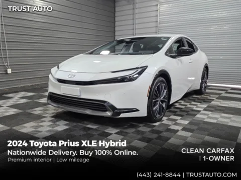 White 2024 Toyota Prius XLE Hybrid Luxury Hatchback for sale in Sykesville, MD