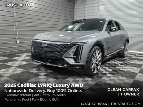 Silver 2025 Cadillac LYRIQ Luxury AWD Electric SUV for sale in Sykesville, MD