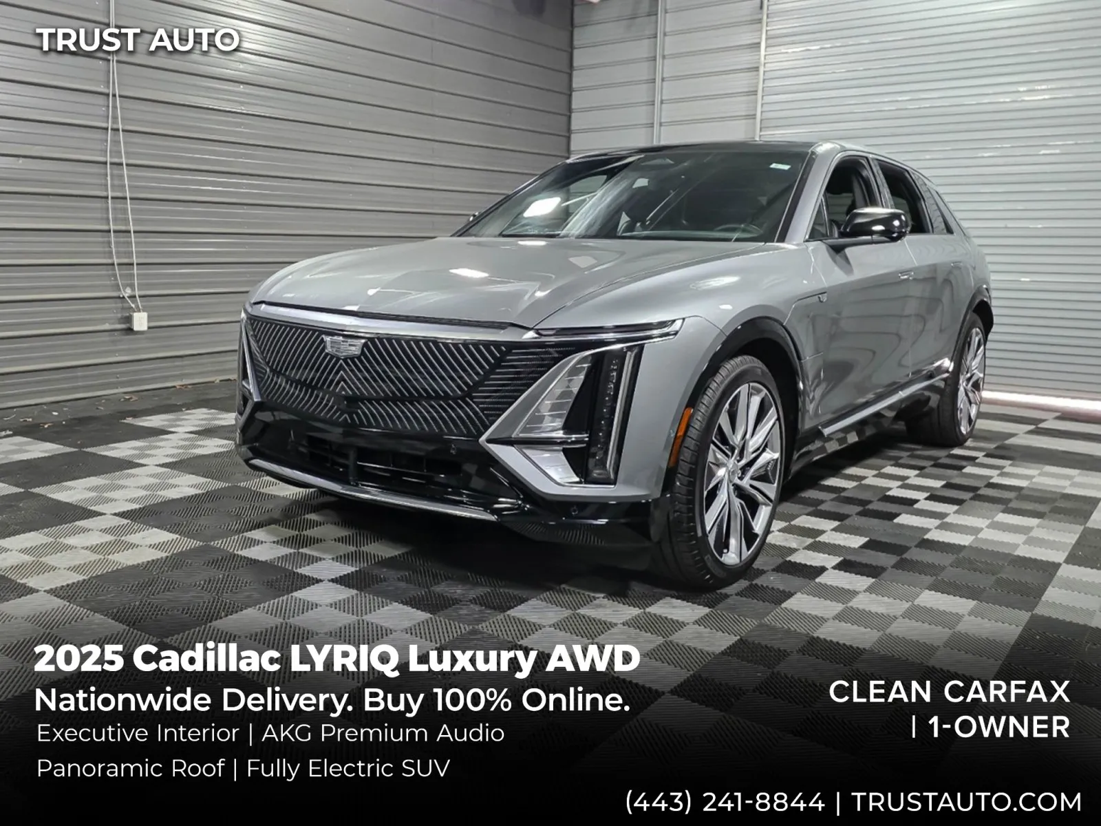 Silver 2025 Cadillac LYRIQ Luxury AWD Electric SUV for sale in Sykesville, MD