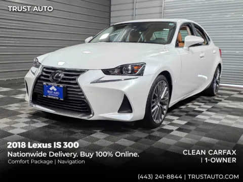 White 2018 Lexus IS 300 Sedan w/Comfort Pkg for sale in Sykesville, MD