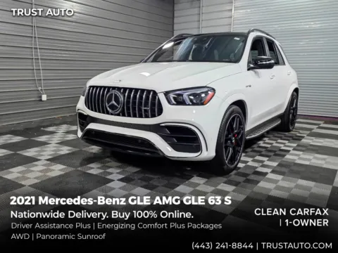 White 2021 Mercedes-Benz GLE AMG GLE 63 S 4Matic AWD Luxury SUV w/Driver Assistance Plus/ENERGIZING Comfort Plus Pkgs for sale in Sykesville, MD