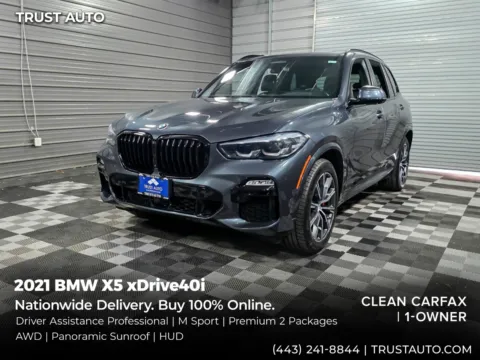Gray 2021 BMW X5 xDrive40i AWD Luxury SUV w/Driver Assistance Pro/M Sport Pkgs for sale in Sykesville, MD