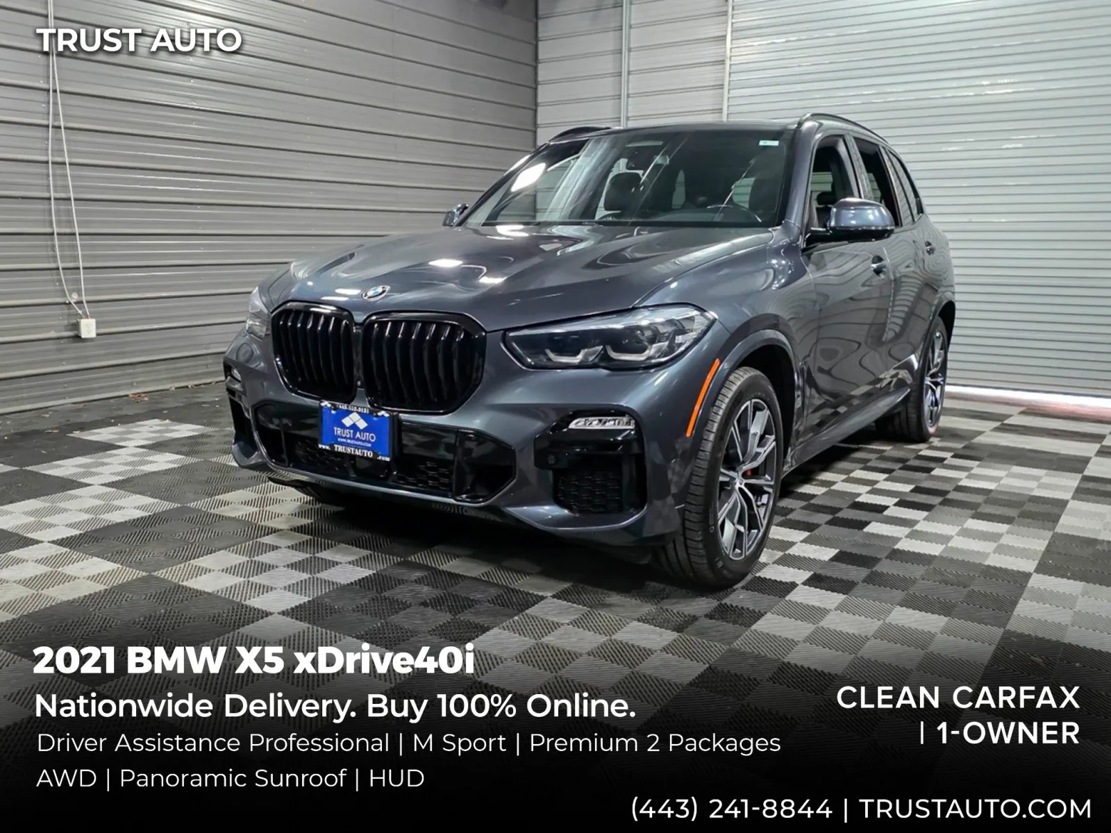 Gray 2021 BMW X5 xDrive40i AWD Luxury SUV w/Driver Assistance Pro/M Sport Pkgs for sale in Sykesville, MD