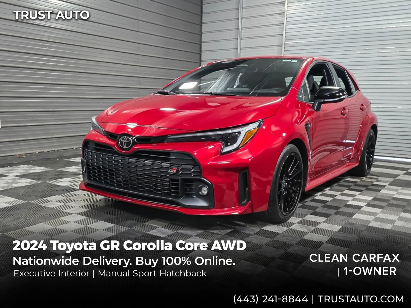 2024 Toyota GR Corolla Core AWD 6-Speed Intelligent Manual Hatchback for sale in Sykesville, MD