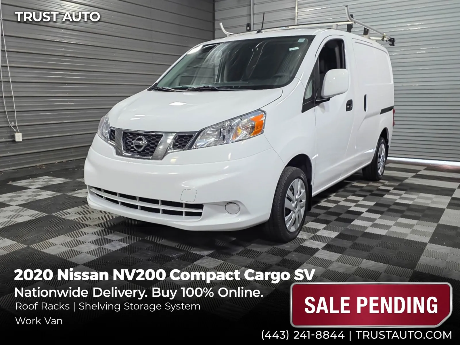 2020 Nissan NV200 Compact Cargo SV Minivan/Van w/Shelving Storage System/Roof Racks for sale in Sykesville, MD