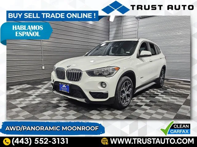 White 2016 BMW X1 xDrive28i AWD SUV for sale in Sykesville, MD