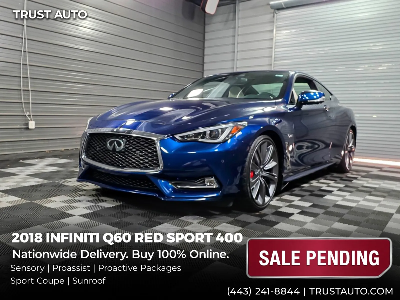 2018 INFINITI Q60 RED SPORT 400 Coupe w/Sensory/Proassist/Proactive Pkgs for sale in Sykesville, MD