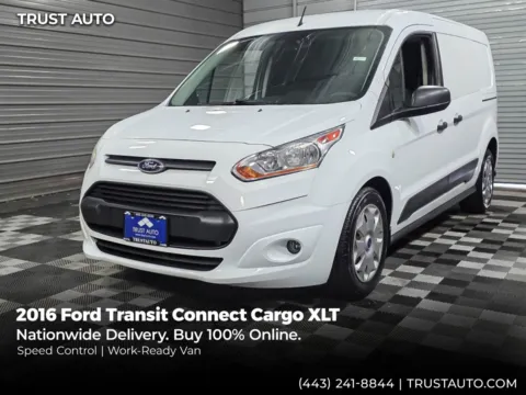 White 2016 Ford Transit Connect Cargo XLT 121''LWB Minivan/Van for sale in Sykesville, MD